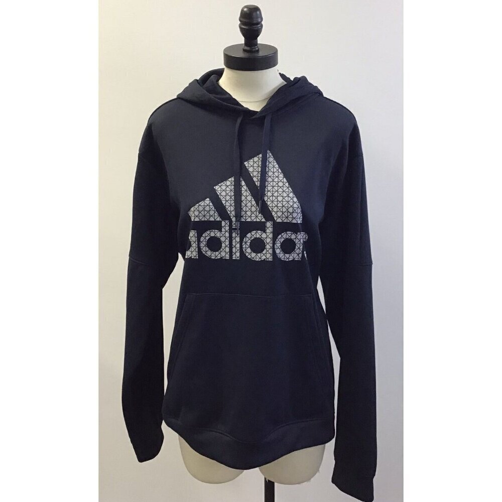Adidas Mens XL Hoodie Sweatshirt Navy Blue